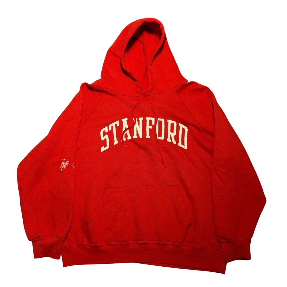 Vintage Stanford University Hoodie Red Mens Large Made in USA Vintage